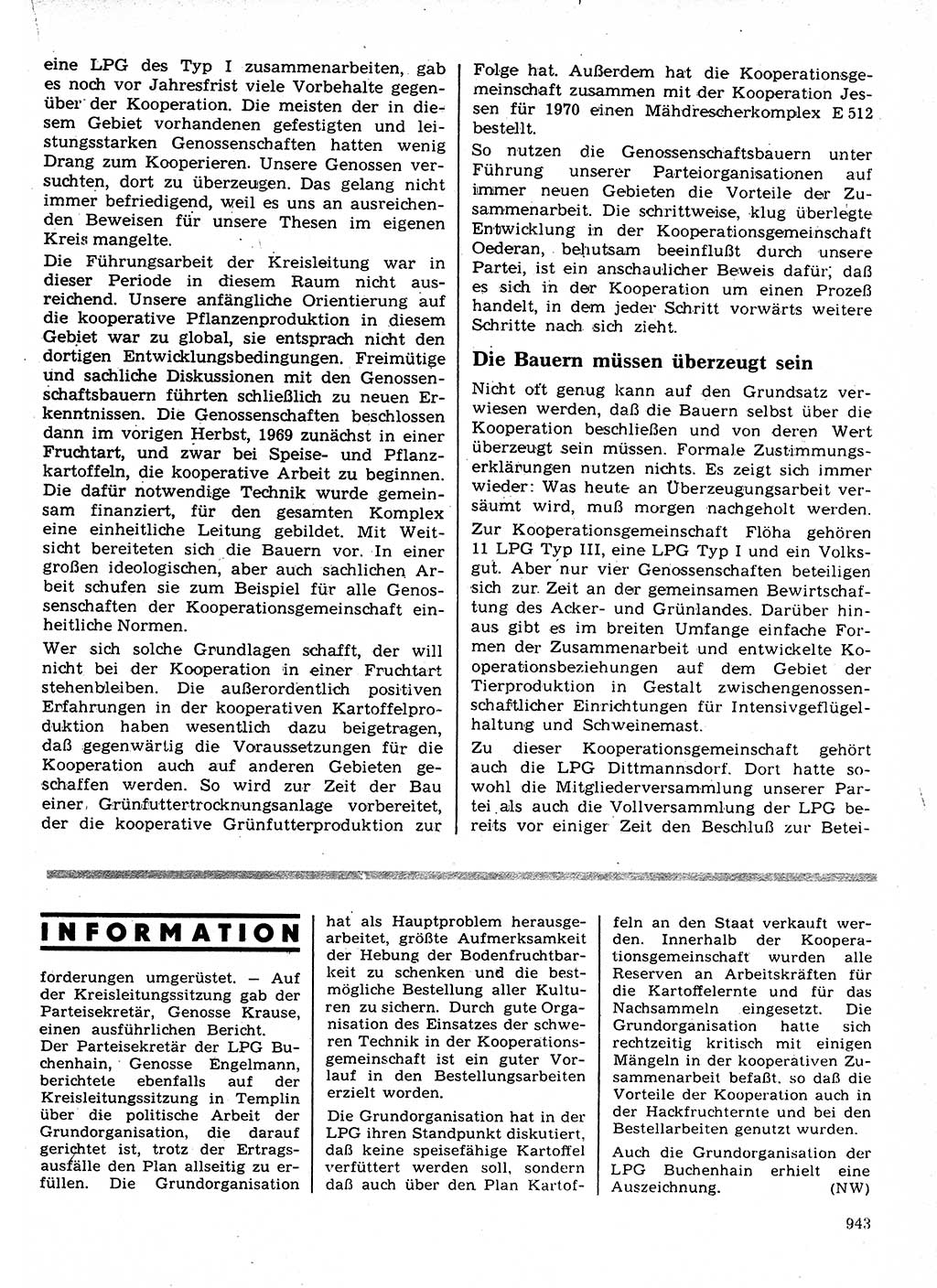 Neuer Weg (NW), Organ des Zentralkomitees (ZK) der SED (Sozialistische Einheitspartei Deutschlands) für Fragen des Parteilebens, 24. Jahrgang [Deutsche Demokratische Republik (DDR)] 1969, Seite 943 (NW ZK SED DDR 1969, S. 943)