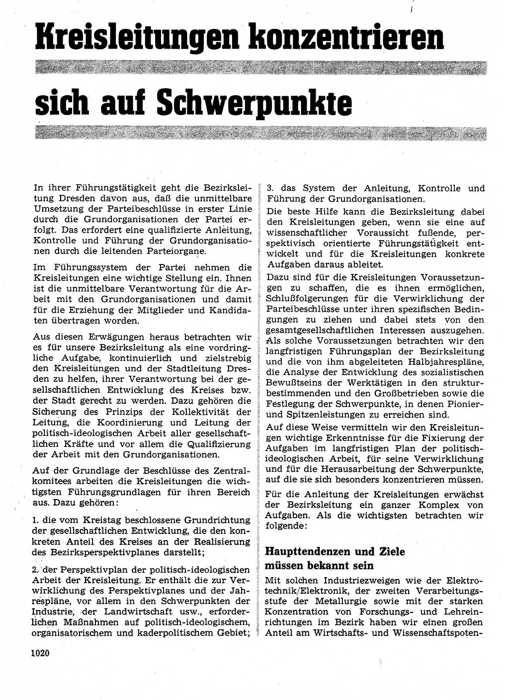 Neuer Weg (NW), Organ des Zentralkomitees (ZK) der SED (Sozialistische Einheitspartei Deutschlands) für Fragen des Parteilebens, 24. Jahrgang [Deutsche Demokratische Republik (DDR)] 1969, Seite 1020 (NW ZK SED DDR 1969, S. 1020)