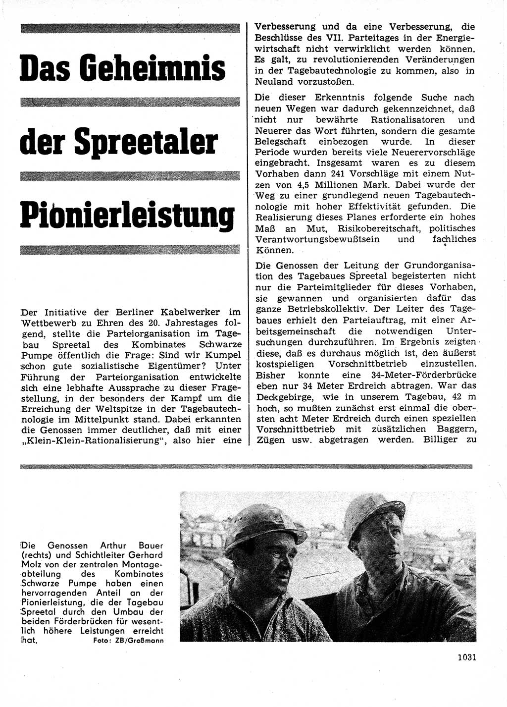Neuer Weg (NW), Organ des Zentralkomitees (ZK) der SED (Sozialistische Einheitspartei Deutschlands) für Fragen des Parteilebens, 24. Jahrgang [Deutsche Demokratische Republik (DDR)] 1969, Seite 1031 (NW ZK SED DDR 1969, S. 1031)