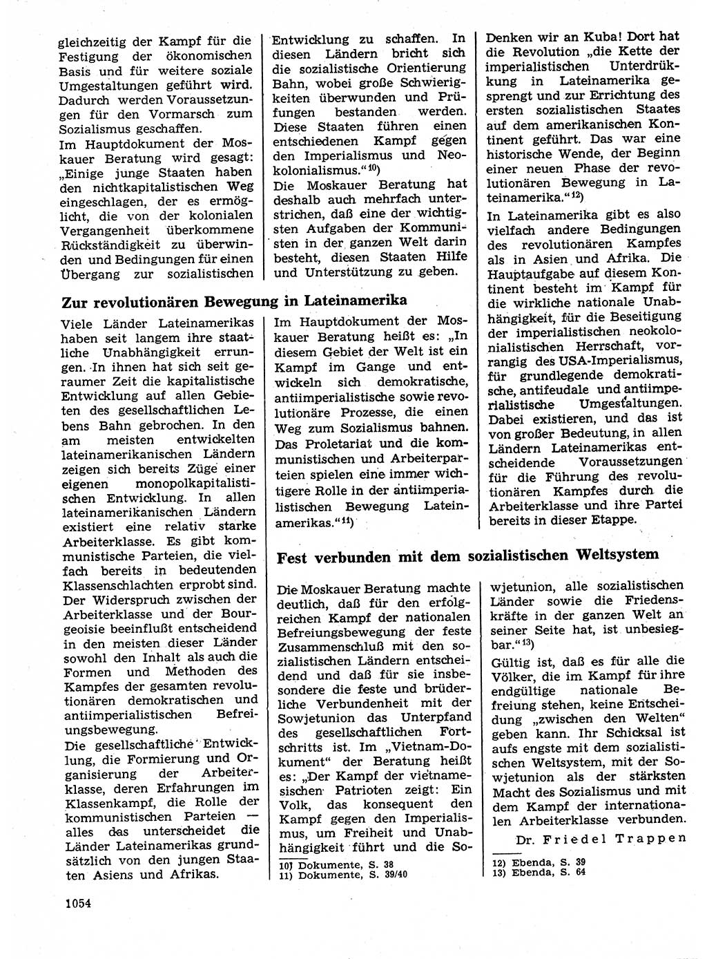 Neuer Weg (NW), Organ des Zentralkomitees (ZK) der SED (Sozialistische Einheitspartei Deutschlands) für Fragen des Parteilebens, 24. Jahrgang [Deutsche Demokratische Republik (DDR)] 1969, Seite 1054 (NW ZK SED DDR 1969, S. 1054)