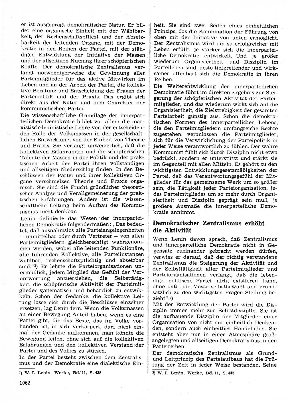 Neuer Weg (NW), Organ des Zentralkomitees (ZK) der SED (Sozialistische Einheitspartei Deutschlands) für Fragen des Parteilebens, 24. Jahrgang [Deutsche Demokratische Republik (DDR)] 1969, Seite 1062 (NW ZK SED DDR 1969, S. 1062)