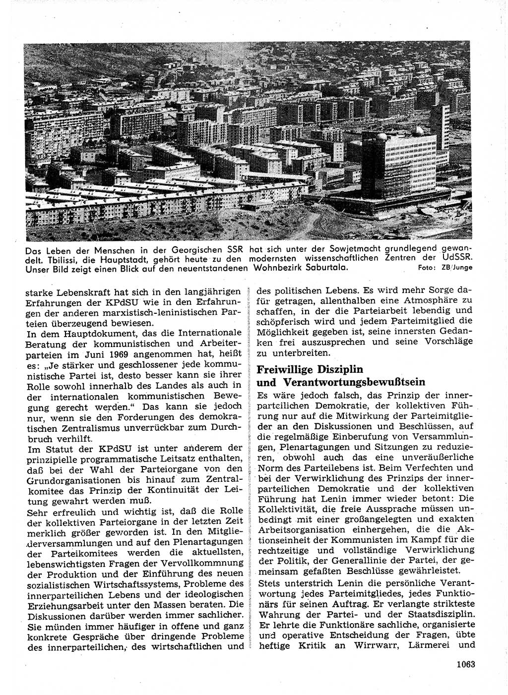 Neuer Weg (NW), Organ des Zentralkomitees (ZK) der SED (Sozialistische Einheitspartei Deutschlands) für Fragen des Parteilebens, 24. Jahrgang [Deutsche Demokratische Republik (DDR)] 1969, Seite 1063 (NW ZK SED DDR 1969, S. 1063)