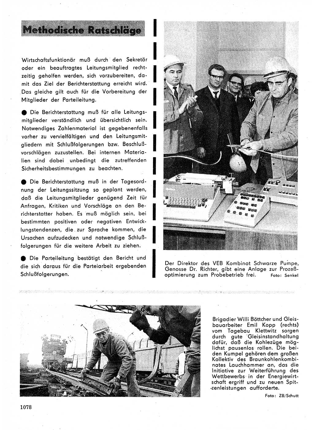 Neuer Weg (NW), Organ des Zentralkomitees (ZK) der SED (Sozialistische Einheitspartei Deutschlands) für Fragen des Parteilebens, 24. Jahrgang [Deutsche Demokratische Republik (DDR)] 1969, Seite 1078 (NW ZK SED DDR 1969, S. 1078)