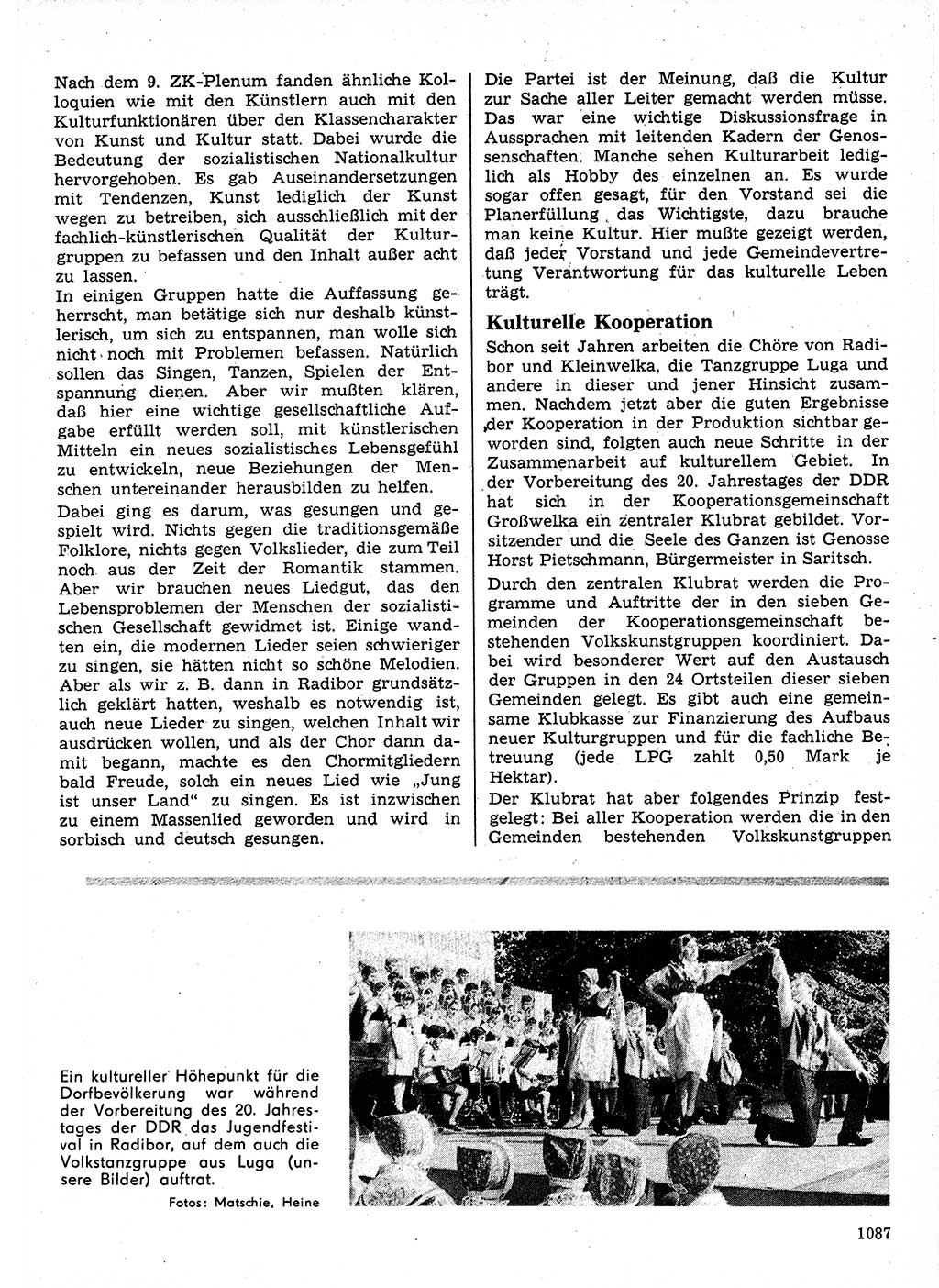 Neuer Weg (NW), Organ des Zentralkomitees (ZK) der SED (Sozialistische Einheitspartei Deutschlands) für Fragen des Parteilebens, 24. Jahrgang [Deutsche Demokratische Republik (DDR)] 1969, Seite 1087 (NW ZK SED DDR 1969, S. 1087)