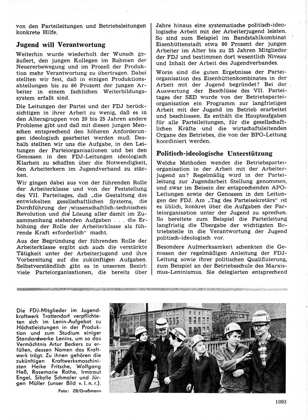 Neuer Weg (NW), Organ des Zentralkomitees (ZK) der SED (Sozialistische Einheitspartei Deutschlands) für Fragen des Parteilebens, 24. Jahrgang [Deutsche Demokratische Republik (DDR)] 1969, Seite 1093 (NW ZK SED DDR 1969, S. 1093)