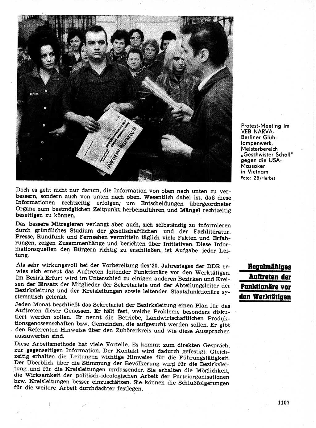 Neuer Weg (NW), Organ des Zentralkomitees (ZK) der SED (Sozialistische Einheitspartei Deutschlands) für Fragen des Parteilebens, 24. Jahrgang [Deutsche Demokratische Republik (DDR)] 1969, Seite 1107 (NW ZK SED DDR 1969, S. 1107)