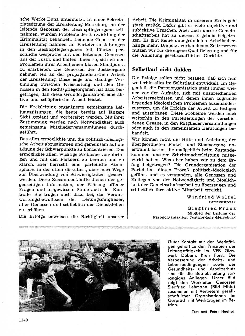 Neuer Weg (NW), Organ des Zentralkomitees (ZK) der SED (Sozialistische Einheitspartei Deutschlands) für Fragen des Parteilebens, 24. Jahrgang [Deutsche Demokratische Republik (DDR)] 1969, Seite 1140 (NW ZK SED DDR 1969, S. 1140)