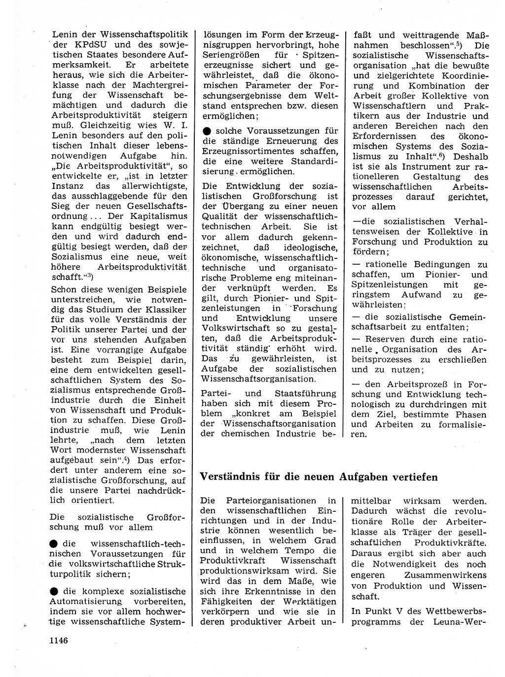 Neuer Weg (NW), Organ des Zentralkomitees (ZK) der SED (Sozialistische Einheitspartei Deutschlands) für Fragen des Parteilebens, 24. Jahrgang [Deutsche Demokratische Republik (DDR)] 1969, Seite 1146 (NW ZK SED DDR 1969, S. 1146)