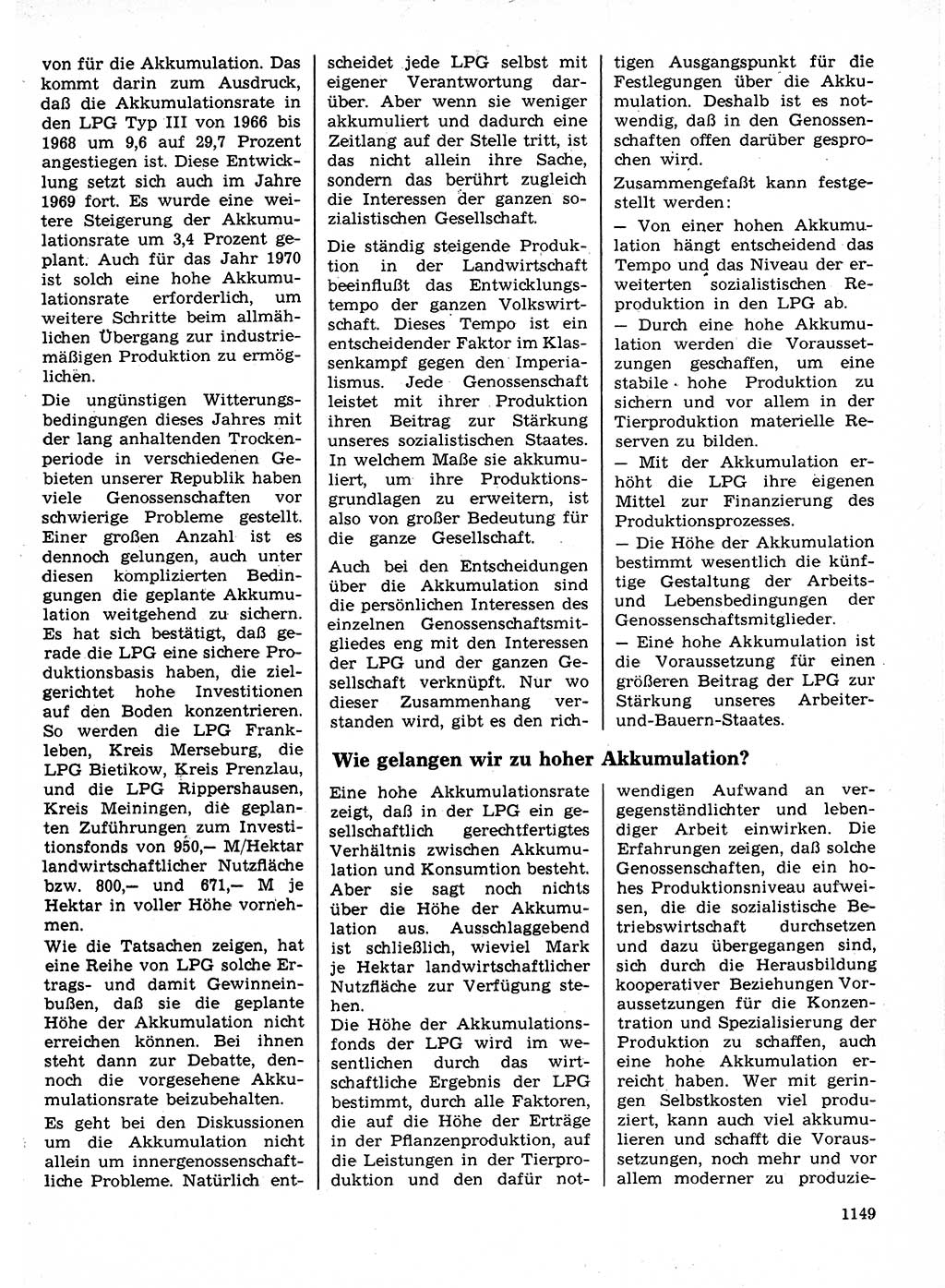 Neuer Weg (NW), Organ des Zentralkomitees (ZK) der SED (Sozialistische Einheitspartei Deutschlands) für Fragen des Parteilebens, 24. Jahrgang [Deutsche Demokratische Republik (DDR)] 1969, Seite 1149 (NW ZK SED DDR 1969, S. 1149)