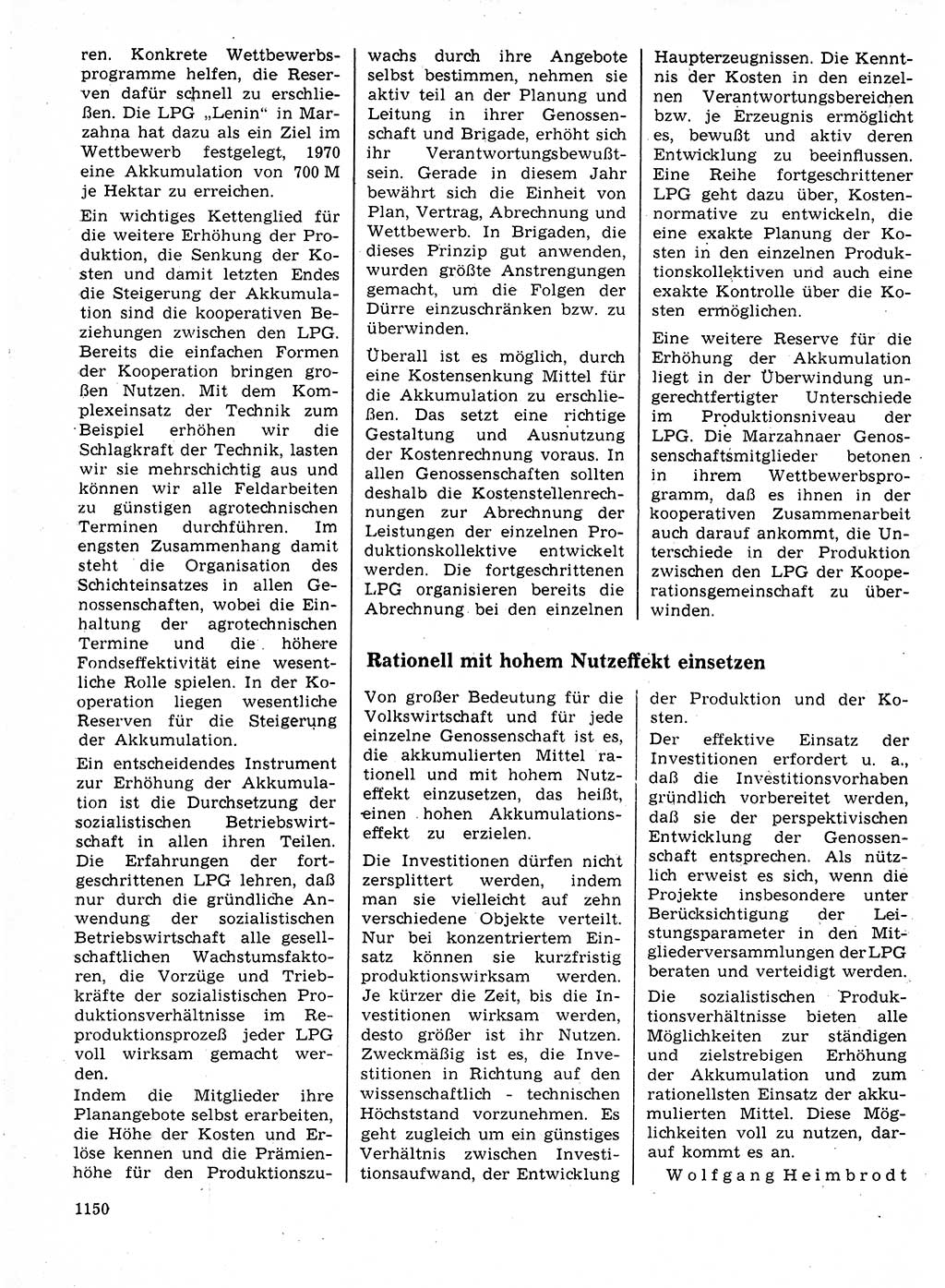 Neuer Weg (NW), Organ des Zentralkomitees (ZK) der SED (Sozialistische Einheitspartei Deutschlands) für Fragen des Parteilebens, 24. Jahrgang [Deutsche Demokratische Republik (DDR)] 1969, Seite 1150 (NW ZK SED DDR 1969, S. 1150)