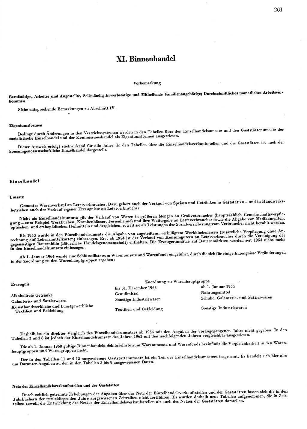 Statistisches Jahrbuch der Deutschen Demokratischen Republik (DDR) 1969, Seite 261 (Stat. Jb. DDR 1969, S. 261)