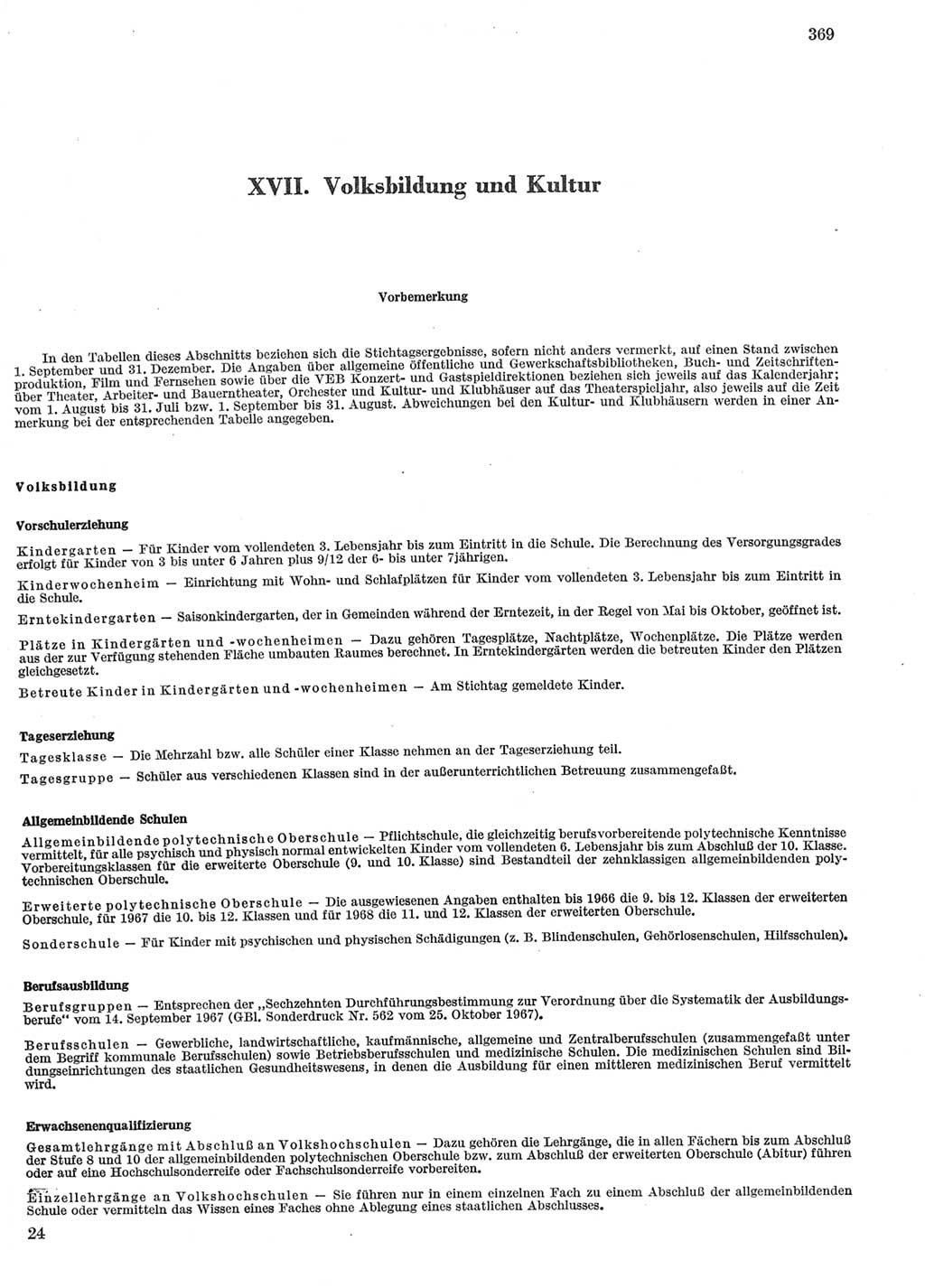 Statistisches Jahrbuch der Deutschen Demokratischen Republik (DDR) 1969, Seite 369 (Stat. Jb. DDR 1969, S. 369)