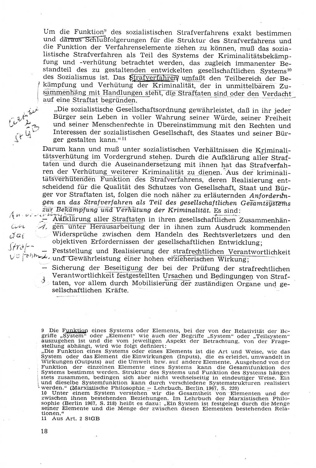 Strafprozeßrecht der DDR (Deutsche Demokratische Republik), Lehrmaterial 1969, Seite 18 (Strafprozeßr. DDR Lehrmat. 1969, S. 18)