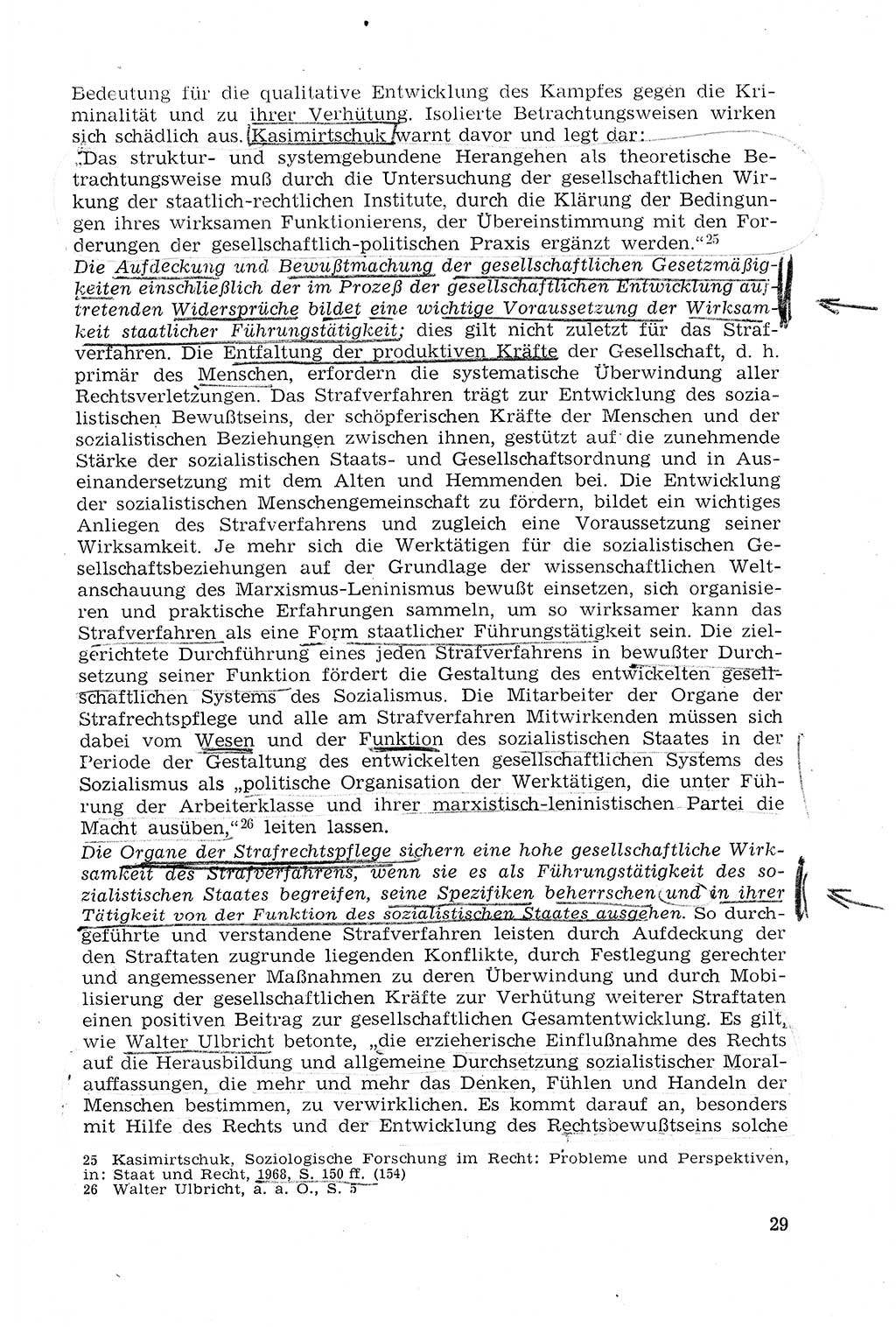 StrafprozeÃŸrecht der DDR (Deutsche Demokratische Republik), Lehrmaterial 1969, Seite 29 (StrafprozeÃŸr. DDR Lehrmat. 1969, S. 29)