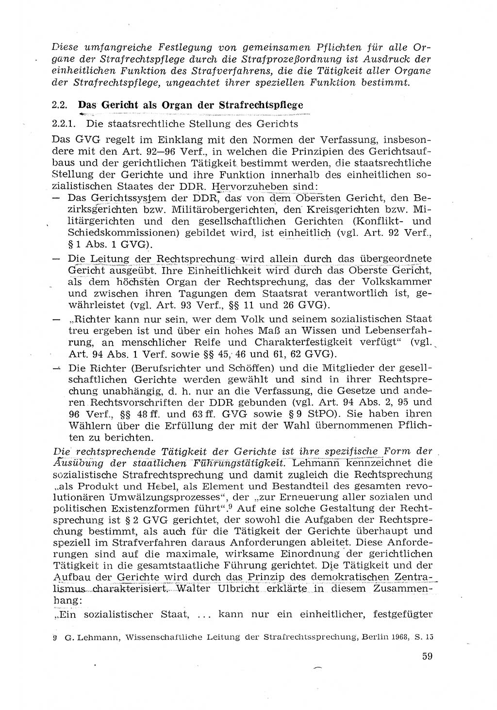 Strafprozeßrecht der DDR (Deutsche Demokratische Republik), Lehrmaterial 1969, Seite 59 (Strafprozeßr. DDR Lehrmat. 1969, S. 59)