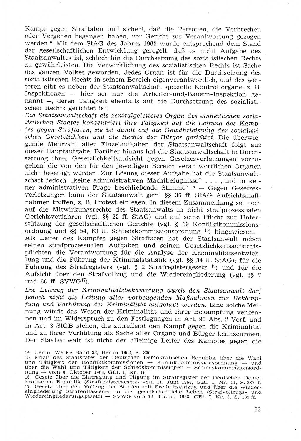 Strafprozeßrecht der DDR (Deutsche Demokratische Republik), Lehrmaterial 1969, Seite 63 (Strafprozeßr. DDR Lehrmat. 1969, S. 63)