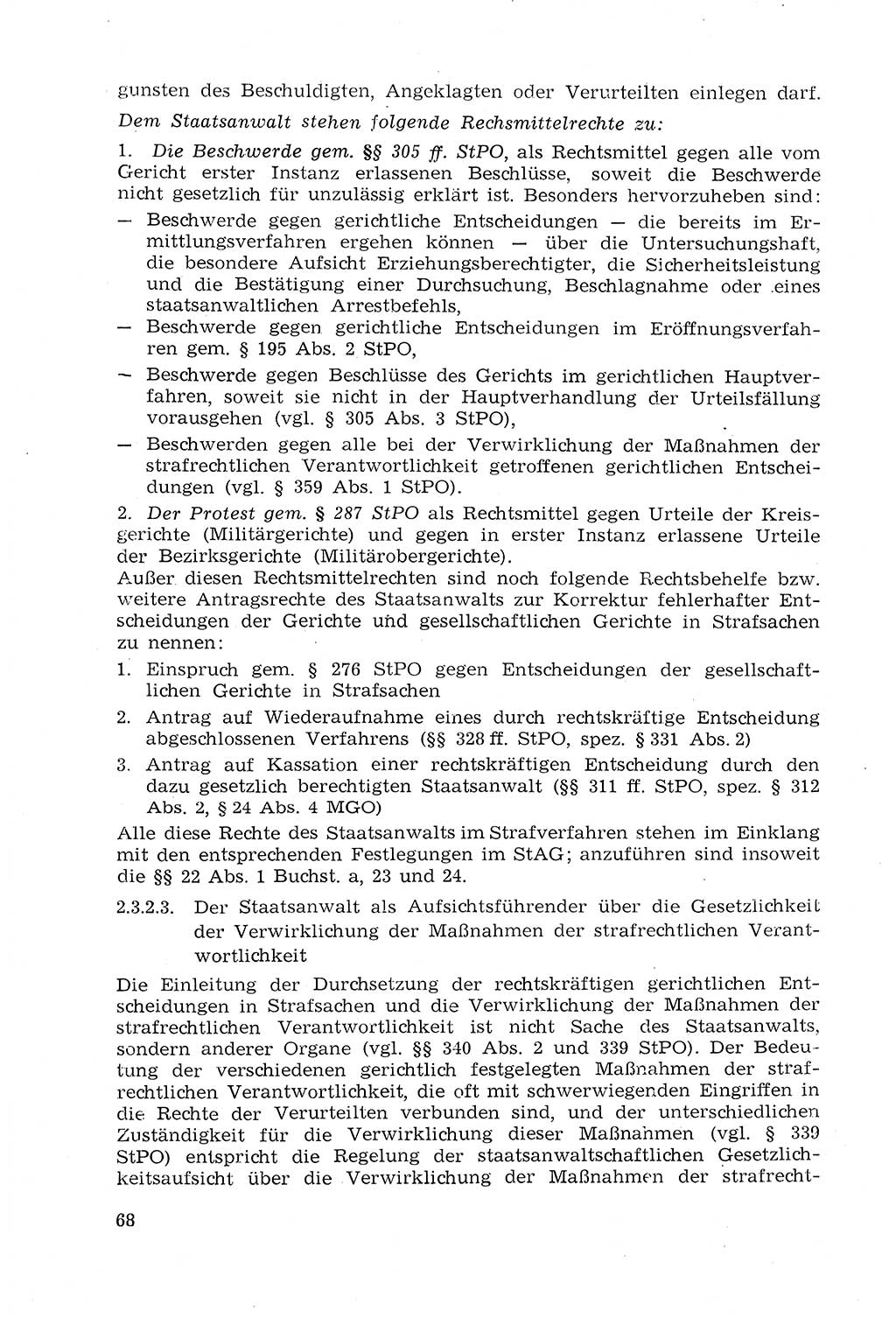 Strafprozeßrecht der DDR (Deutsche Demokratische Republik), Lehrmaterial 1969, Seite 68 (Strafprozeßr. DDR Lehrmat. 1969, S. 68)