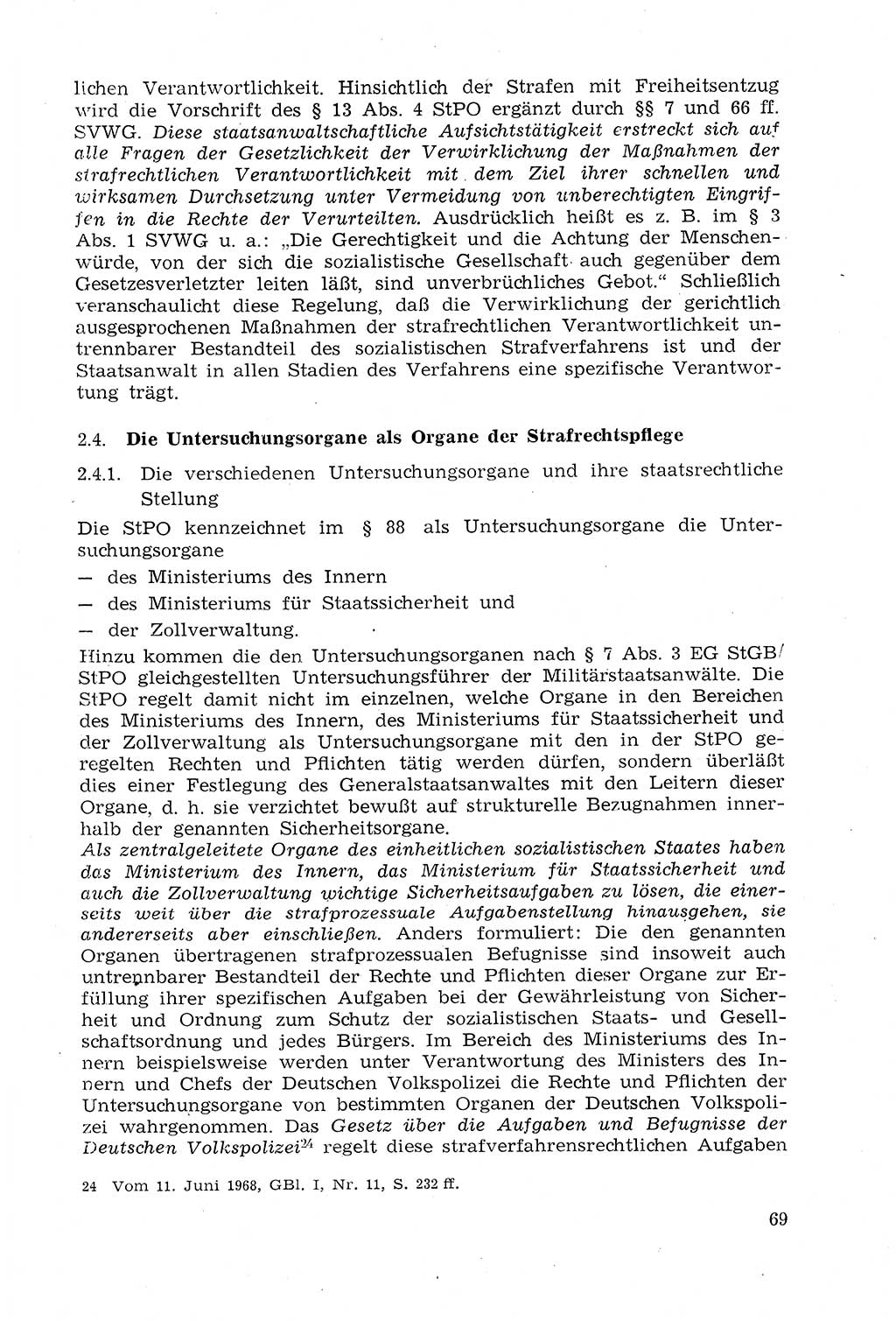 Strafprozeßrecht der DDR (Deutsche Demokratische Republik), Lehrmaterial 1969, Seite 69 (Strafprozeßr. DDR Lehrmat. 1969, S. 69)