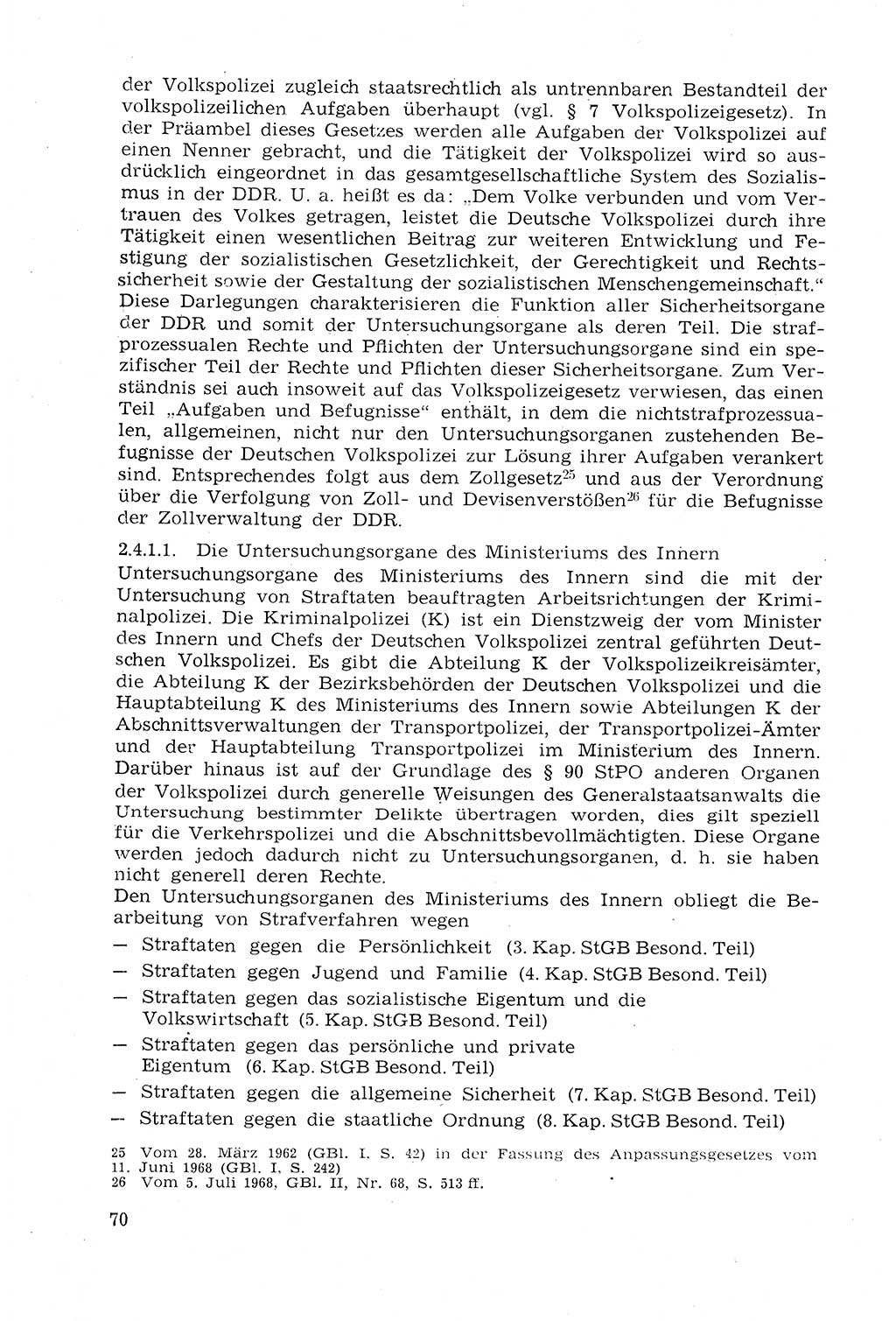 Strafprozeßrecht der DDR (Deutsche Demokratische Republik), Lehrmaterial 1969, Seite 70 (Strafprozeßr. DDR Lehrmat. 1969, S. 70)