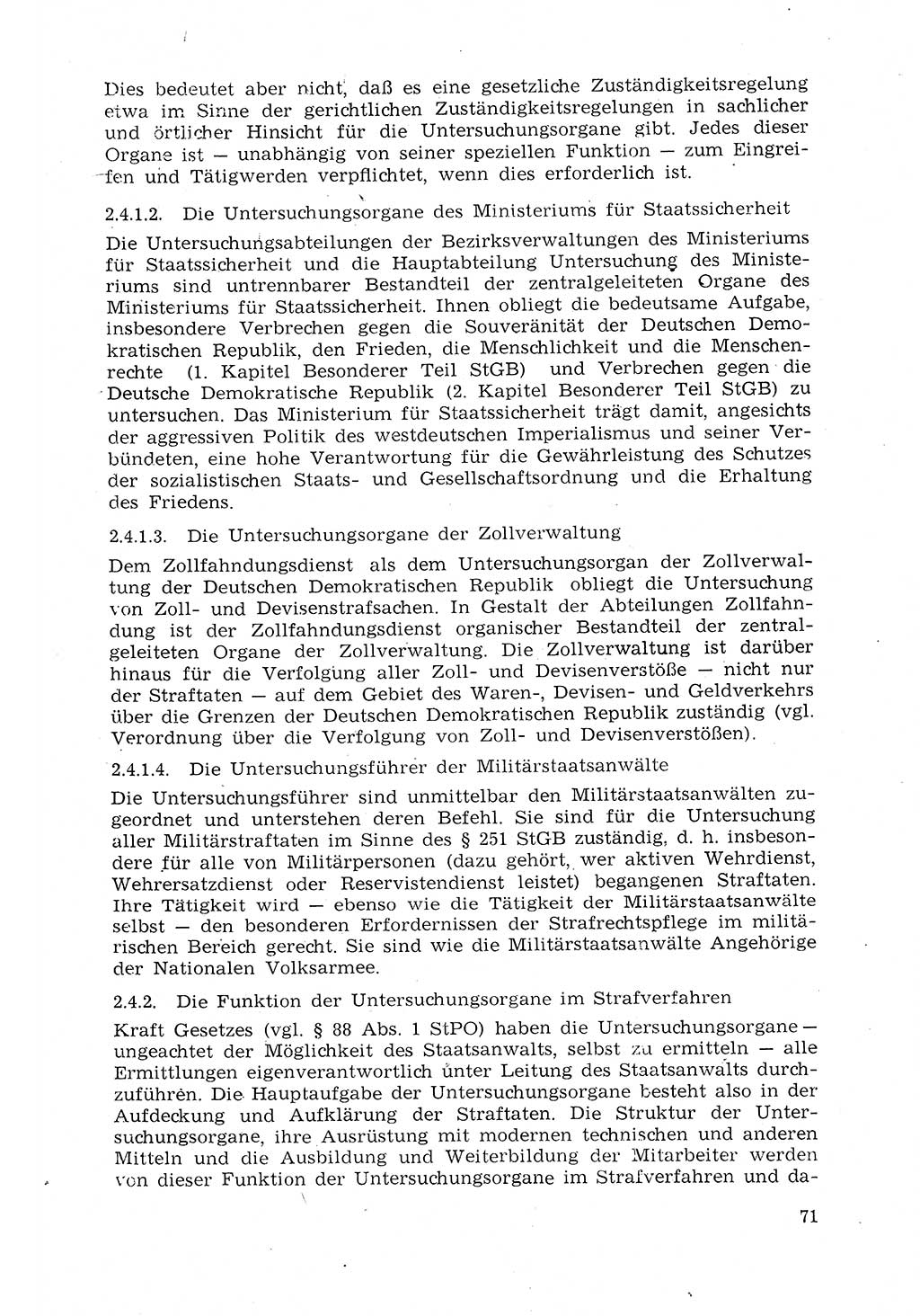 Strafprozeßrecht der DDR (Deutsche Demokratische Republik), Lehrmaterial 1969, Seite 71 (Strafprozeßr. DDR Lehrmat. 1969, S. 71)