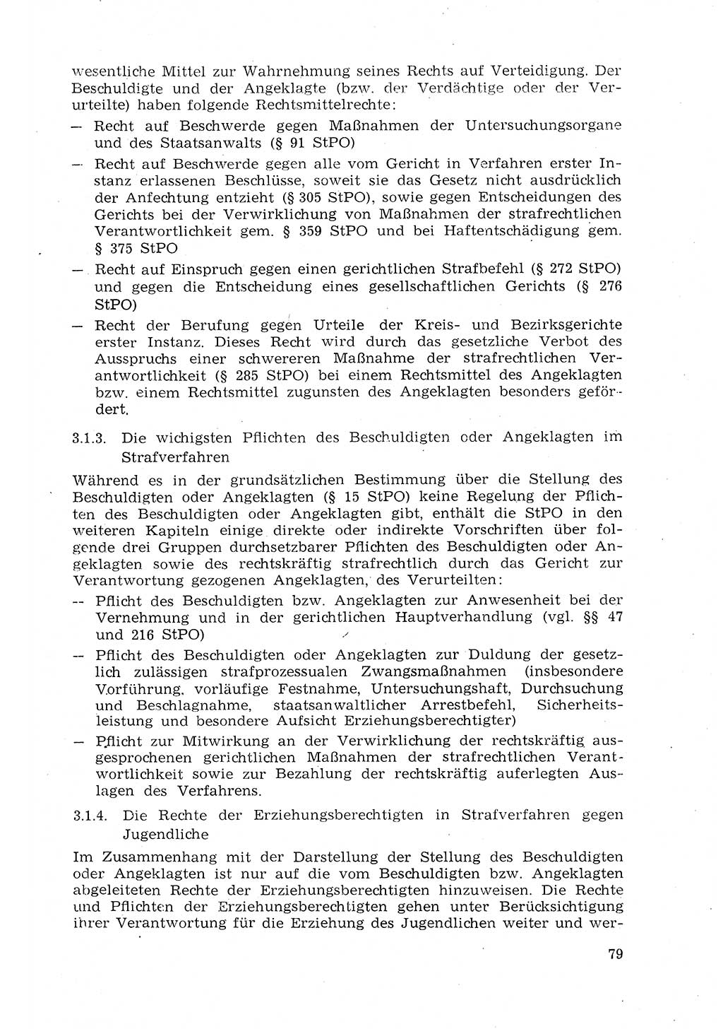 Strafprozeßrecht der DDR (Deutsche Demokratische Republik), Lehrmaterial 1969, Seite 79 (Strafprozeßr. DDR Lehrmat. 1969, S. 79)