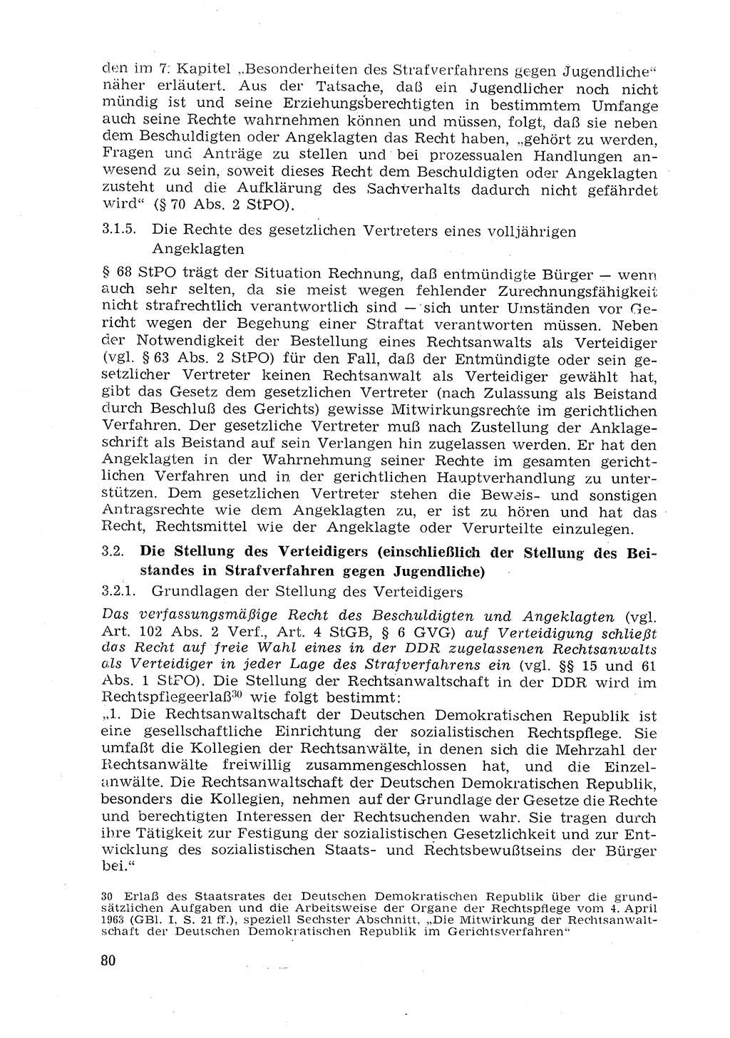 Strafprozeßrecht der DDR (Deutsche Demokratische Republik), Lehrmaterial 1969, Seite 80 (Strafprozeßr. DDR Lehrmat. 1969, S. 80)