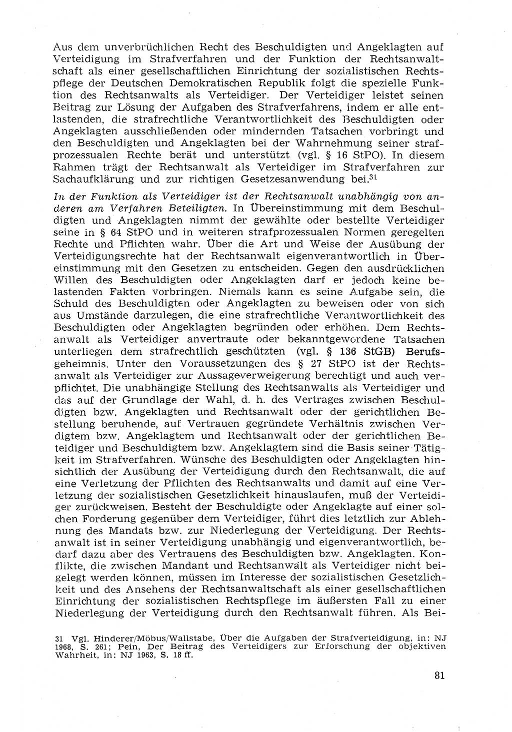 Strafprozeßrecht der DDR (Deutsche Demokratische Republik), Lehrmaterial 1969, Seite 81 (Strafprozeßr. DDR Lehrmat. 1969, S. 81)