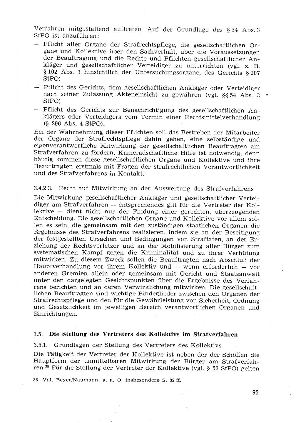 Strafprozeßrecht der DDR (Deutsche Demokratische Republik), Lehrmaterial 1969, Seite 93 (Strafprozeßr. DDR Lehrmat. 1969, S. 93)