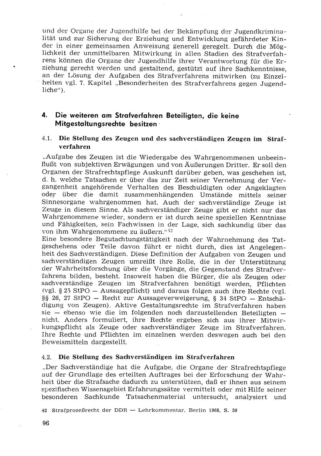 Strafprozeßrecht der DDR (Deutsche Demokratische Republik), Lehrmaterial 1969, Seite 96 (Strafprozeßr. DDR Lehrmat. 1969, S. 96)