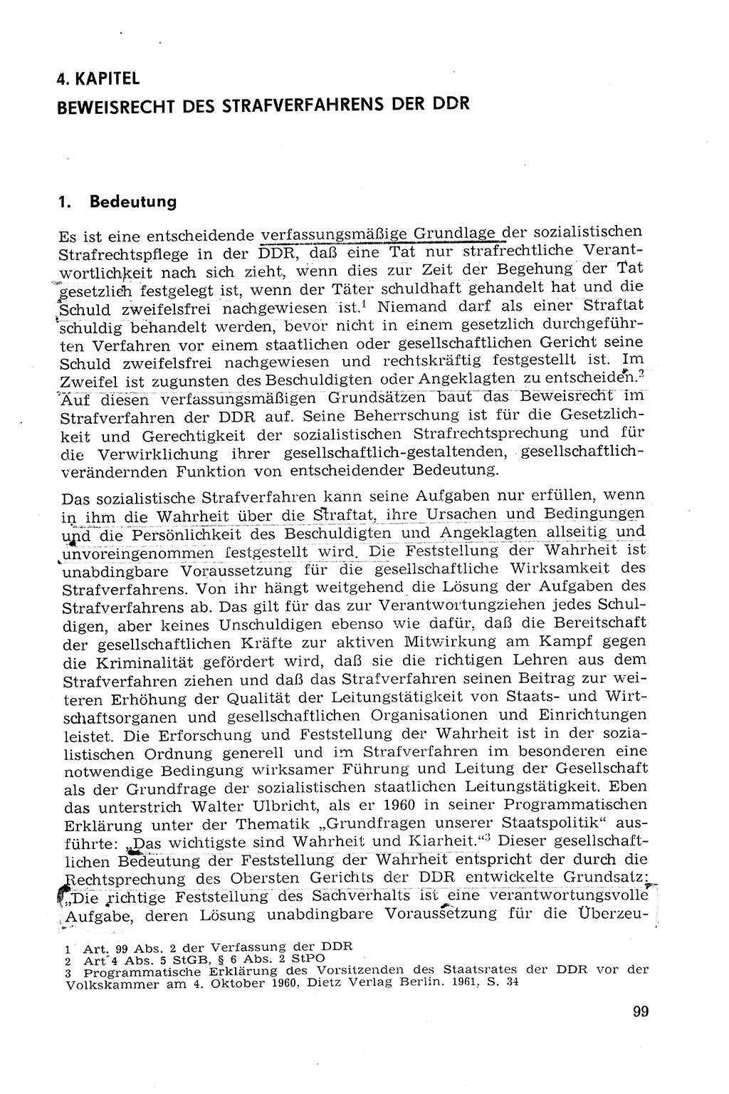 Strafprozeßrecht der DDR (Deutsche Demokratische Republik), Lehrmaterial 1969, Seite 99 (Strafprozeßr. DDR Lehrmat. 1969, S. 99)
