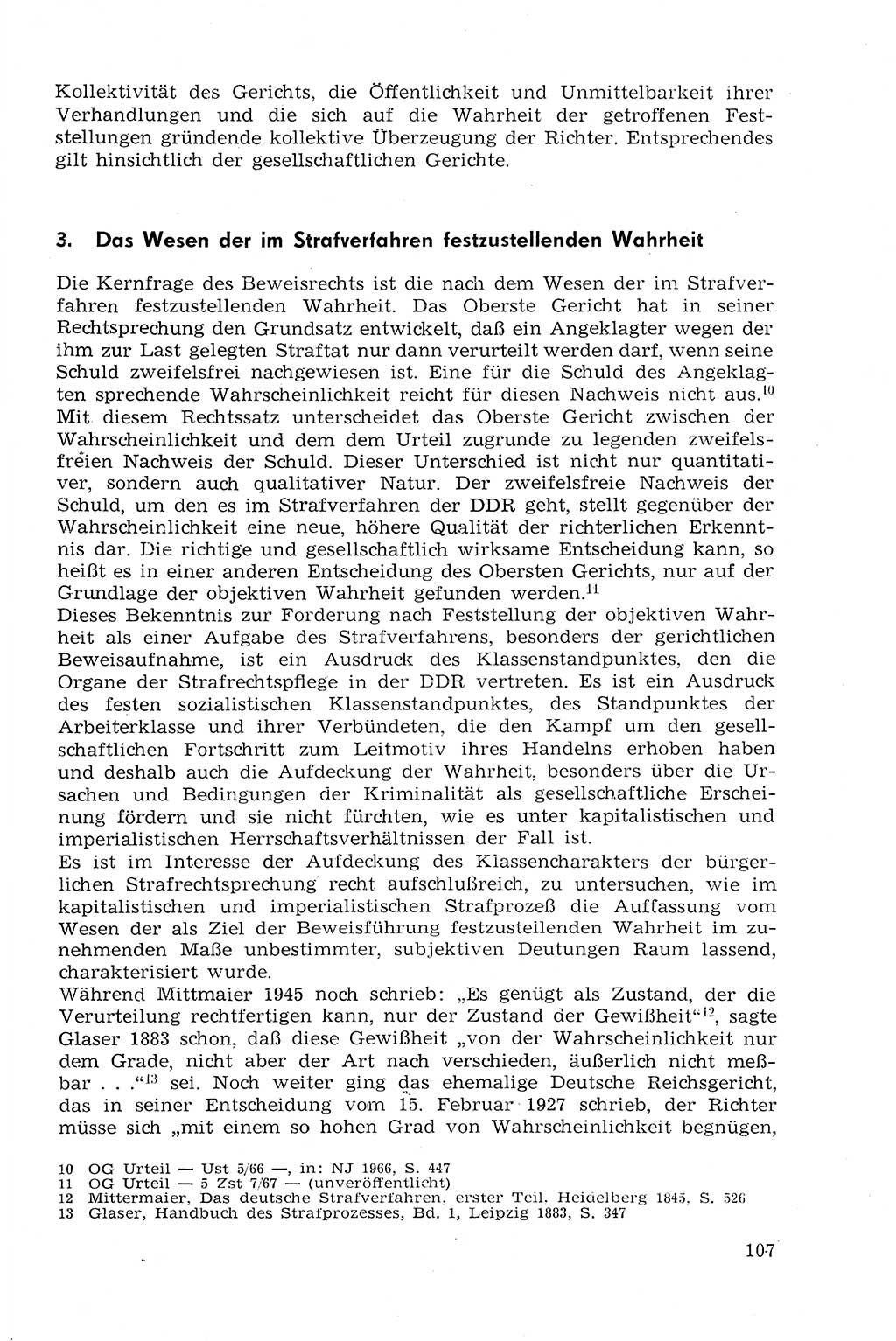 Strafprozeßrecht der DDR (Deutsche Demokratische Republik), Lehrmaterial 1969, Seite 107 (Strafprozeßr. DDR Lehrmat. 1969, S. 107)