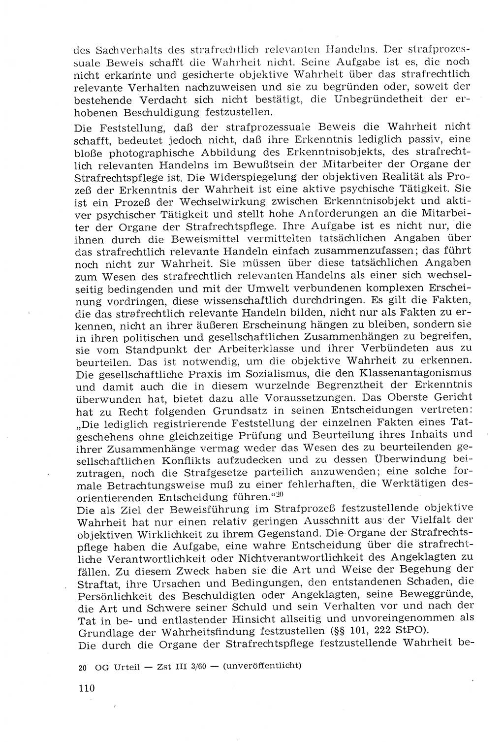 Strafprozeßrecht der DDR (Deutsche Demokratische Republik), Lehrmaterial 1969, Seite 110 (Strafprozeßr. DDR Lehrmat. 1969, S. 110)