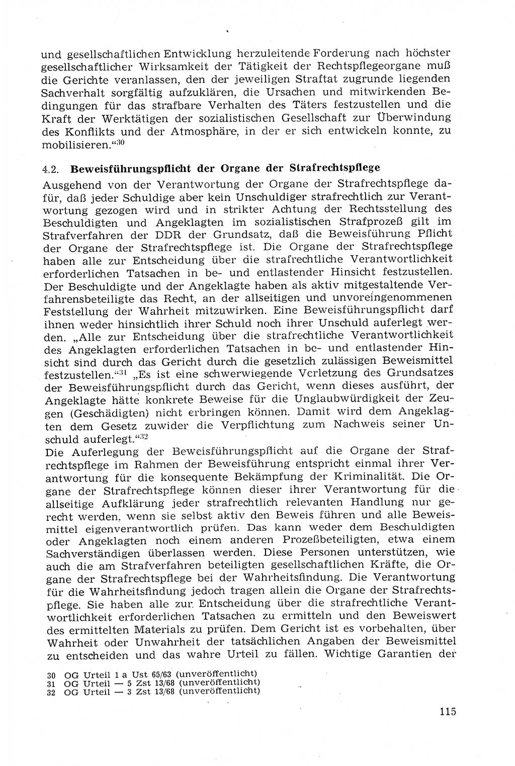 Strafprozeßrecht der DDR (Deutsche Demokratische Republik), Lehrmaterial 1969, Seite 115 (Strafprozeßr. DDR Lehrmat. 1969, S. 115)