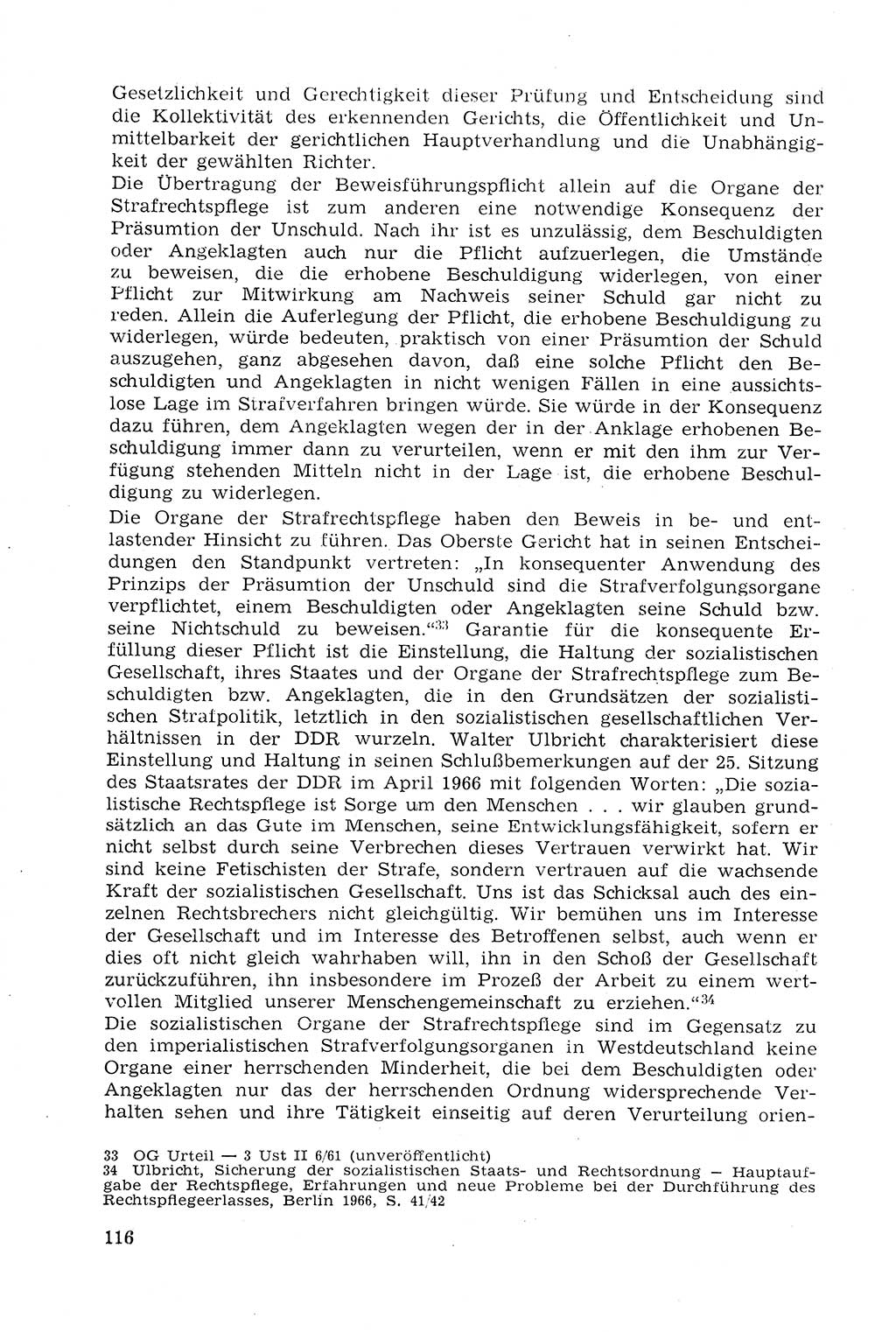 Strafprozeßrecht der DDR (Deutsche Demokratische Republik), Lehrmaterial 1969, Seite 116 (Strafprozeßr. DDR Lehrmat. 1969, S. 116)