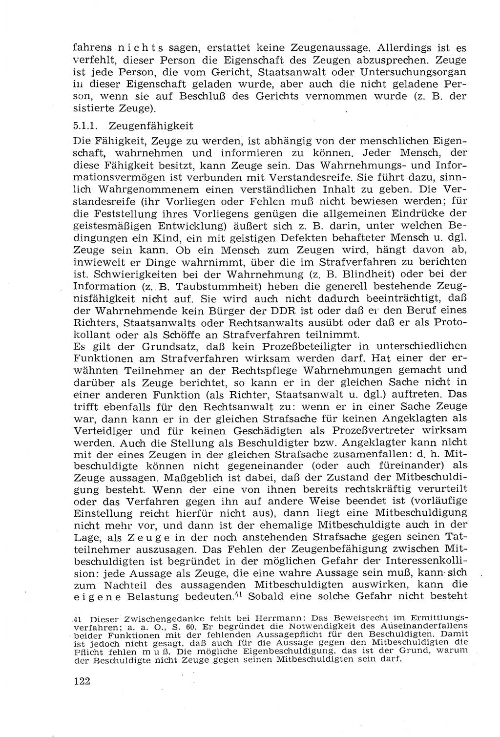 Strafprozeßrecht der DDR (Deutsche Demokratische Republik), Lehrmaterial 1969, Seite 122 (Strafprozeßr. DDR Lehrmat. 1969, S. 122)