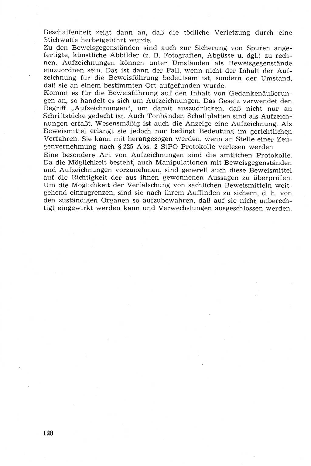Strafprozeßrecht der DDR (Deutsche Demokratische Republik), Lehrmaterial 1969, Seite 128 (Strafprozeßr. DDR Lehrmat. 1969, S. 128)