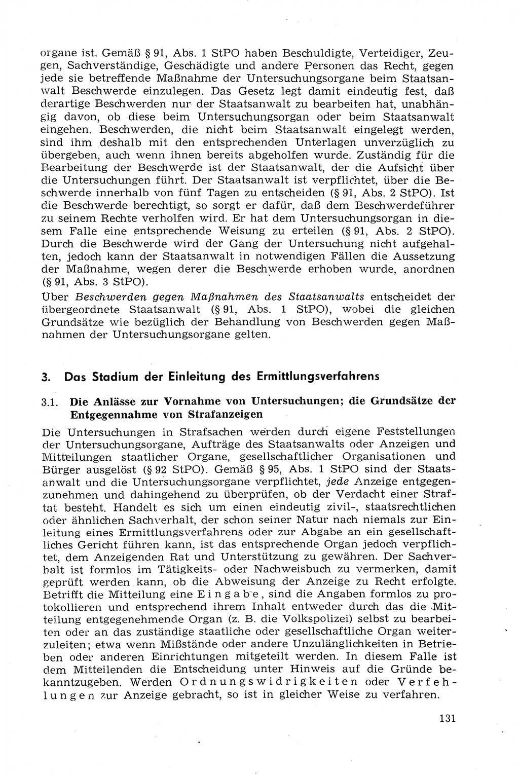 Strafprozeßrecht der DDR (Deutsche Demokratische Republik), Lehrmaterial 1969, Seite 131 (Strafprozeßr. DDR Lehrmat. 1969, S. 131)