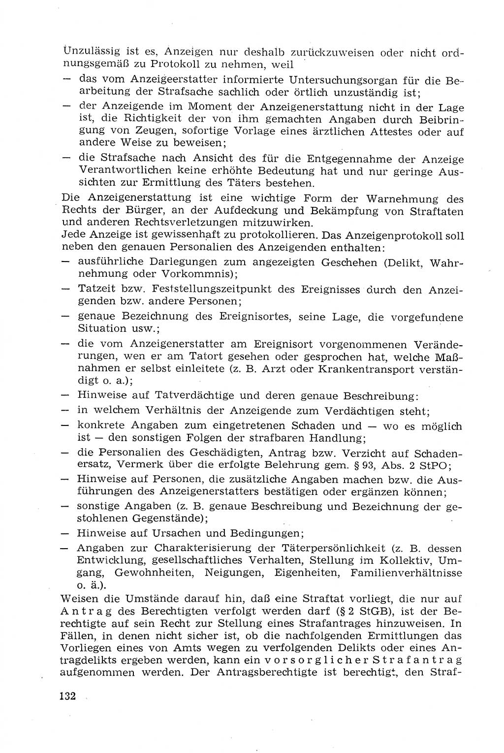 Strafprozeßrecht der DDR (Deutsche Demokratische Republik), Lehrmaterial 1969, Seite 132 (Strafprozeßr. DDR Lehrmat. 1969, S. 132)