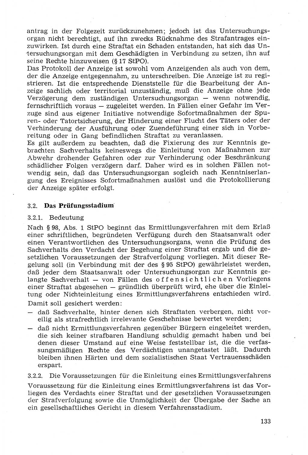 Strafprozeßrecht der DDR (Deutsche Demokratische Republik), Lehrmaterial 1969, Seite 133 (Strafprozeßr. DDR Lehrmat. 1969, S. 133)