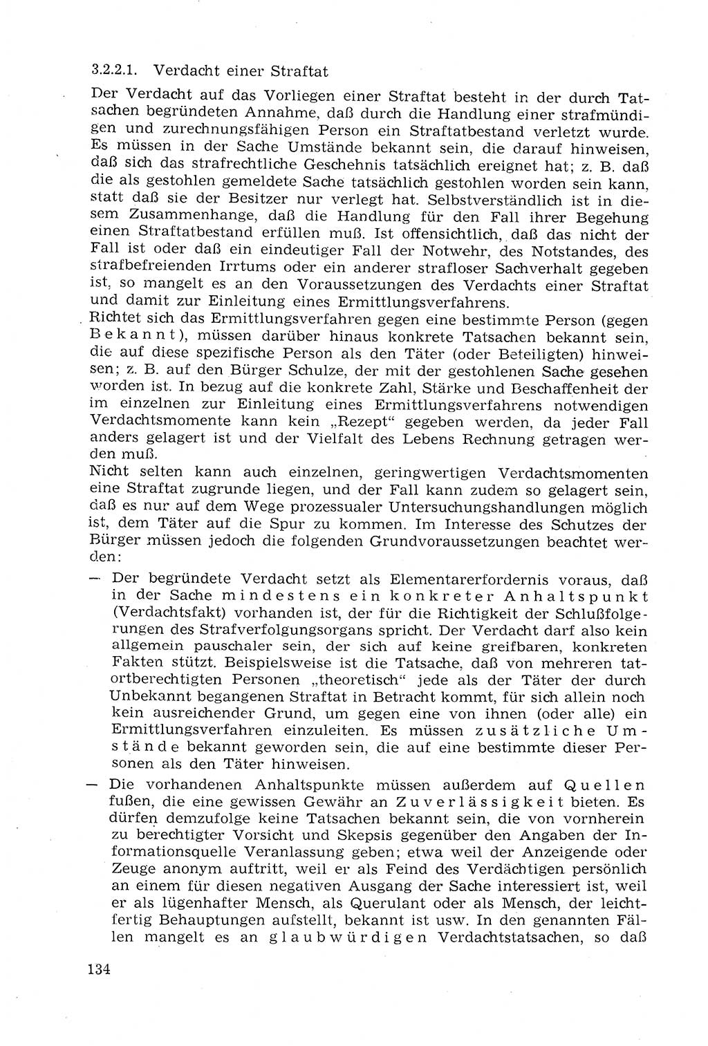 Strafprozeßrecht der DDR (Deutsche Demokratische Republik), Lehrmaterial 1969, Seite 134 (Strafprozeßr. DDR Lehrmat. 1969, S. 134)