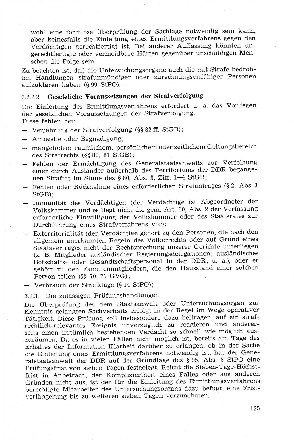 Strafprozeßrecht der DDR (Deutsche Demokratische Republik), Lehrmaterial 1969, Seite 135 (Strafprozeßr. DDR Lehrmat. 1969, S. 135)
