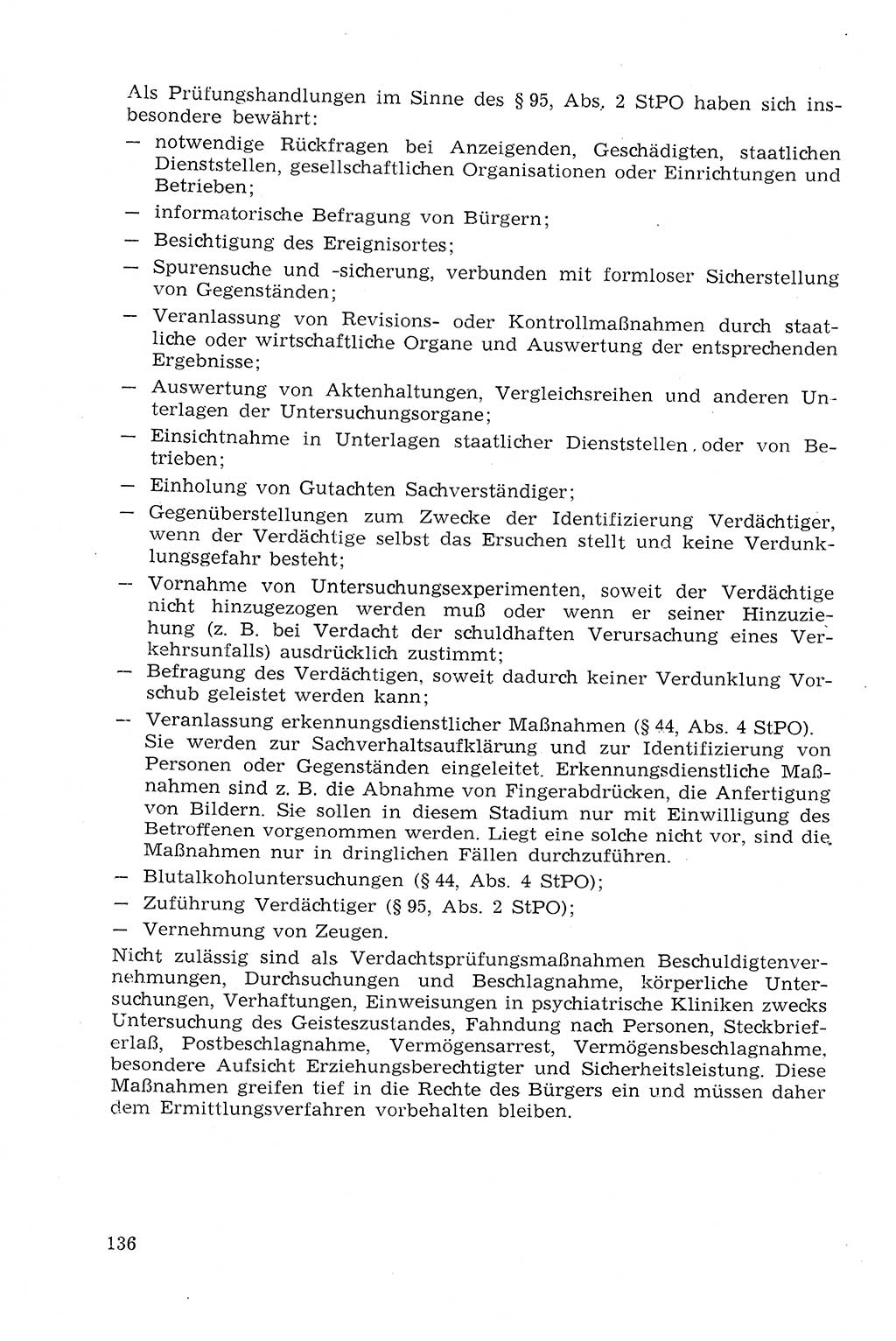 Strafprozeßrecht der DDR (Deutsche Demokratische Republik), Lehrmaterial 1969, Seite 136 (Strafprozeßr. DDR Lehrmat. 1969, S. 136)