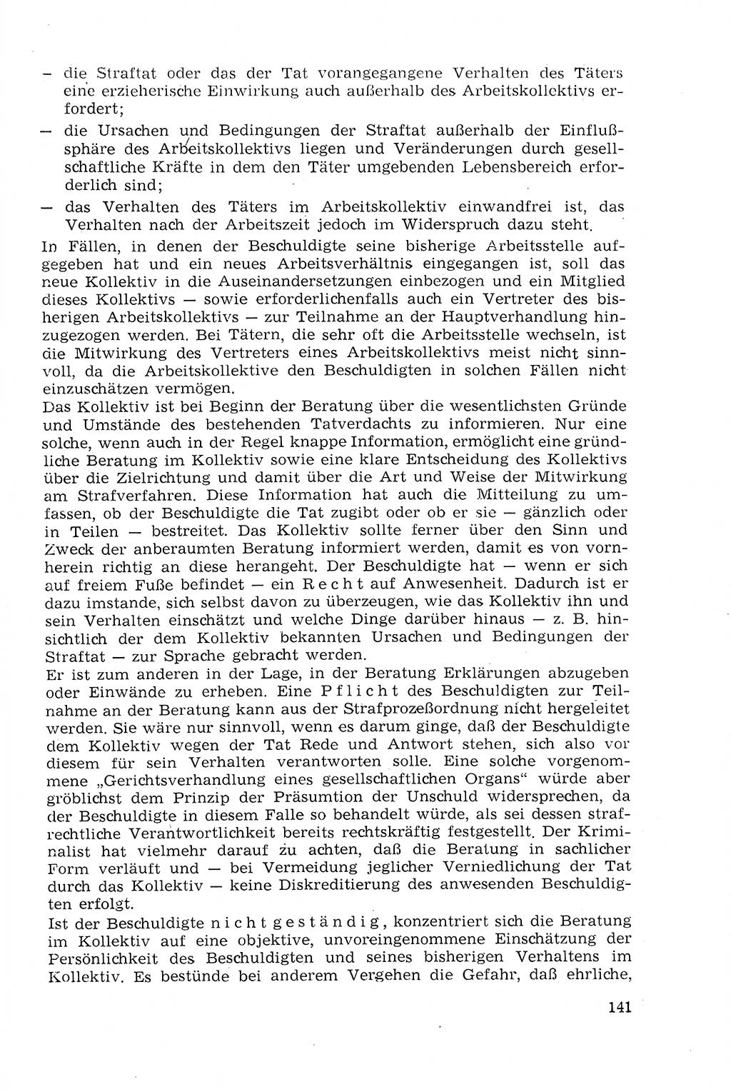 Strafprozeßrecht der DDR (Deutsche Demokratische Republik), Lehrmaterial 1969, Seite 141 (Strafprozeßr. DDR Lehrmat. 1969, S. 141)