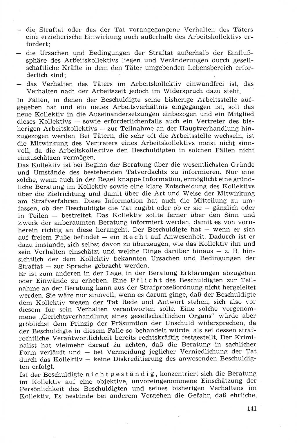 Strafprozeßrecht der DDR (Deutsche Demokratische Republik), Lehrmaterial 1969, Seite 141 (Strafprozeßr. DDR Lehrmat. 1969, S. 141)