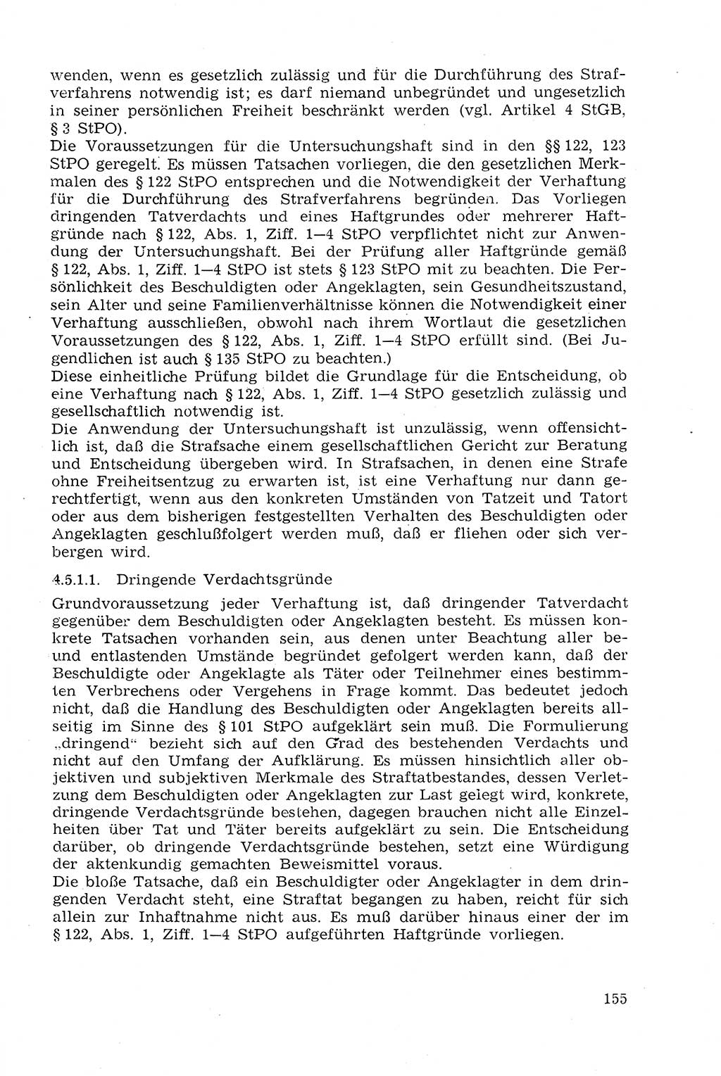 Strafprozeßrecht der DDR (Deutsche Demokratische Republik), Lehrmaterial 1969, Seite 155 (Strafprozeßr. DDR Lehrmat. 1969, S. 155)
