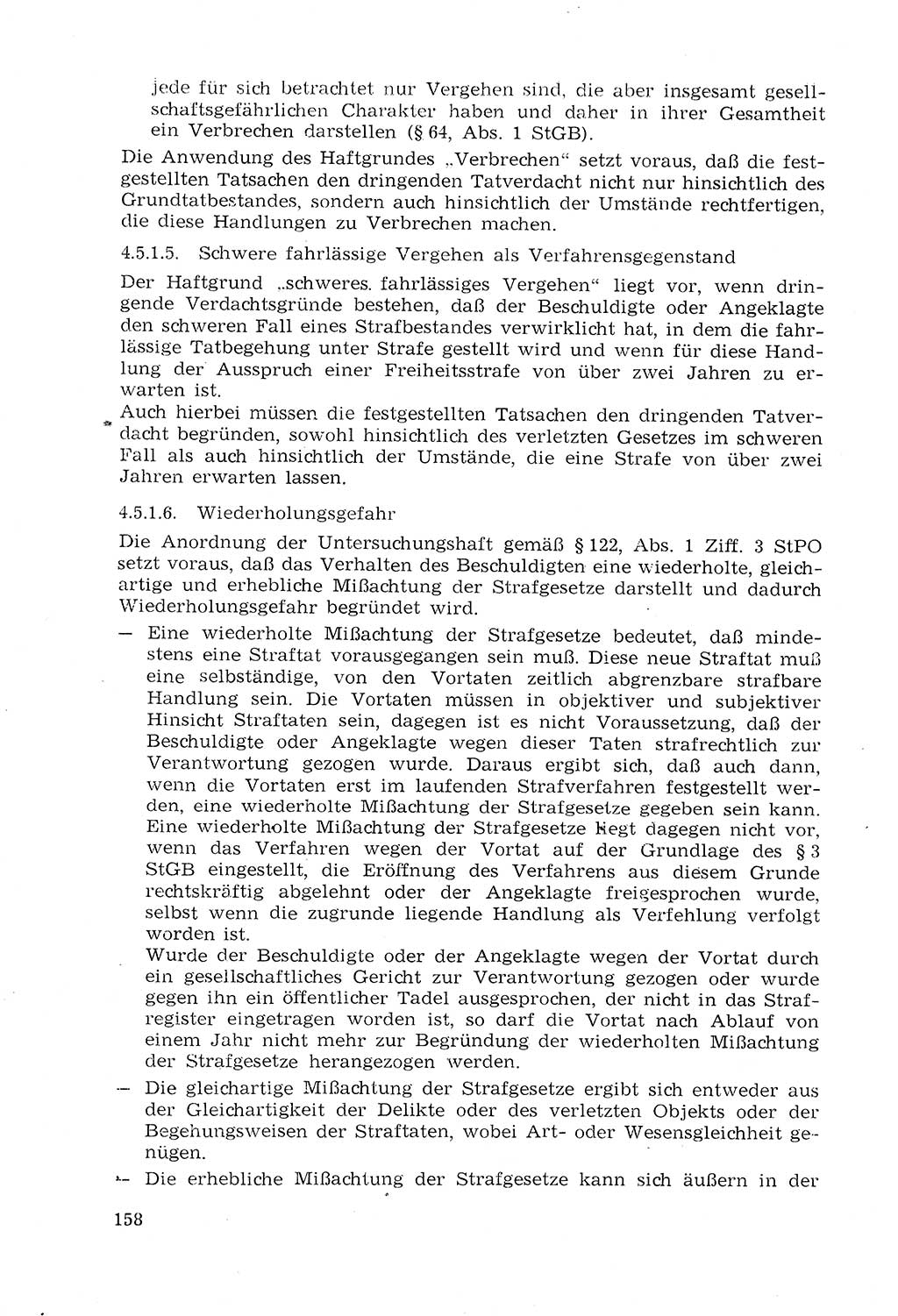 Strafprozeßrecht der DDR (Deutsche Demokratische Republik), Lehrmaterial 1969, Seite 158 (Strafprozeßr. DDR Lehrmat. 1969, S. 158)