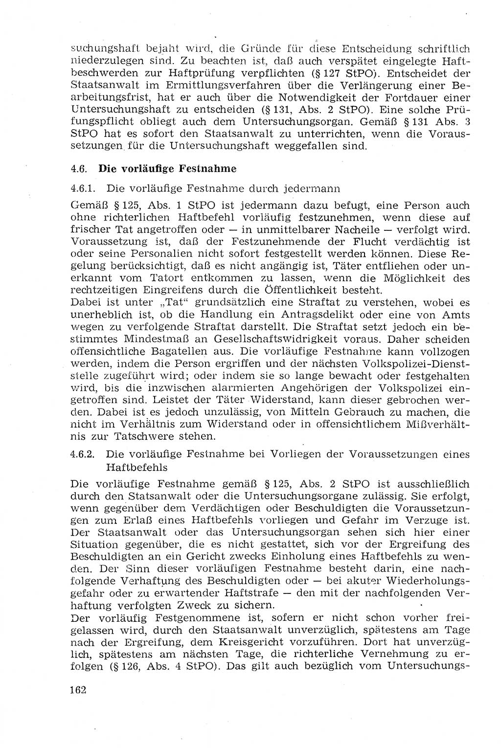 Strafprozeßrecht der DDR (Deutsche Demokratische Republik), Lehrmaterial 1969, Seite 162 (Strafprozeßr. DDR Lehrmat. 1969, S. 162)