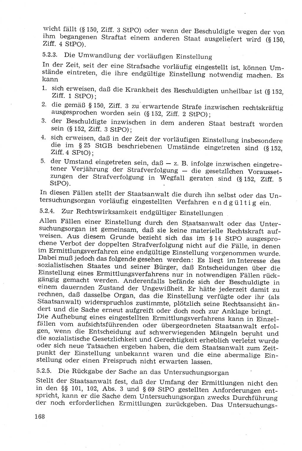 Strafprozeßrecht der DDR (Deutsche Demokratische Republik), Lehrmaterial 1969, Seite 168 (Strafprozeßr. DDR Lehrmat. 1969, S. 168)