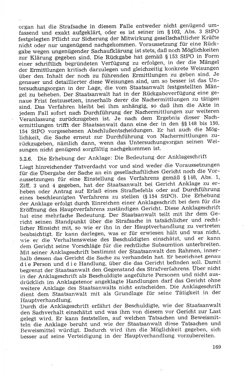 Strafprozeßrecht der DDR (Deutsche Demokratische Republik), Lehrmaterial 1969, Seite 169 (Strafprozeßr. DDR Lehrmat. 1969, S. 169)