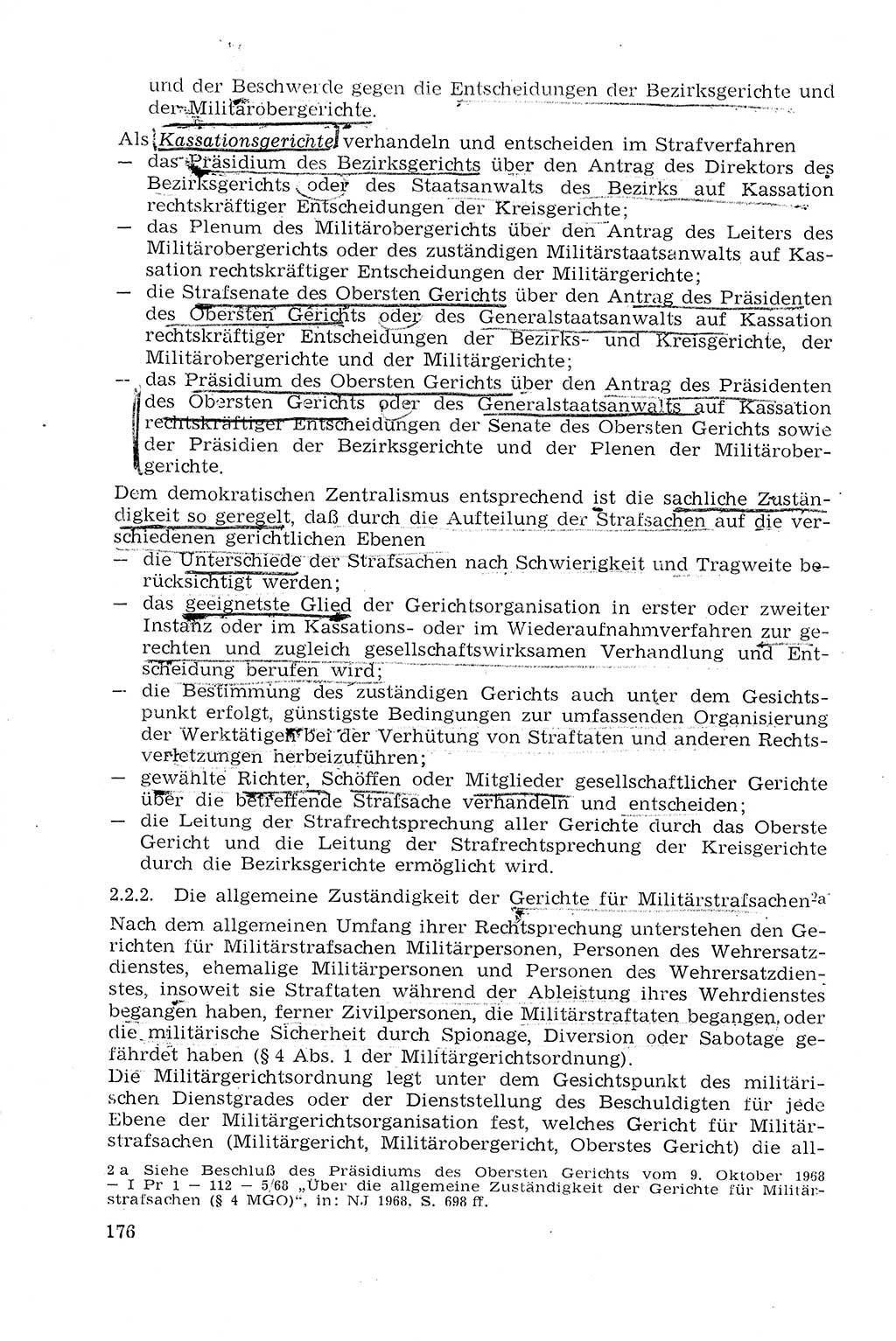 Strafprozeßrecht der DDR (Deutsche Demokratische Republik), Lehrmaterial 1969, Seite 176 (Strafprozeßr. DDR Lehrmat. 1969, S. 176)